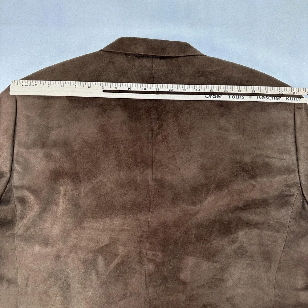Nautica Sport Coat Mens 48R Brown Faux Suede Blazer‎ Jacket Three Button Prep